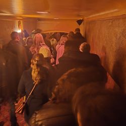 Cabaret at the Kit Kat Club - Once in the theater doors, you walk through tunnels to the different areas.  It adds to the feeling of being there.