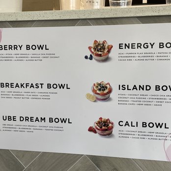 Berry Brand - Bowl choices - Acai Bowls Near Me - Cerritos, California