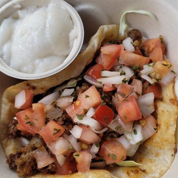 Blondies Vegan Wholesale - Vegan Baja taco with a haupia sample - Vegan Near Me - Honolulu, Hawaii Blondies Vegan Wholesale - Vegan Baja taco with a haupia sample - Vegan Near Me - Honolulu, Hawaii