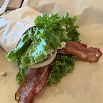 Hen & Heifer - Blue cheese burger. Lettuce wrapped. - American Near Me - Pomona, California Hen & Heifer - Blue cheese burger. Lettuce wrapped. - American Near Me - Pomona, California