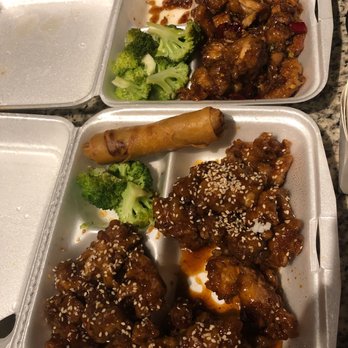 China Cafe - General Tsos and Sesame Chicken, with portions already taken out. SO MUCH FOOD! Yumm - Chinese Near Me - Austin, Texas