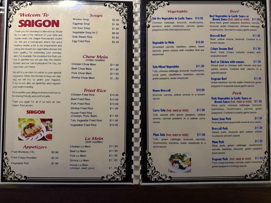 Menu photo 1 Saigon Restaurant Mount Airy, NC