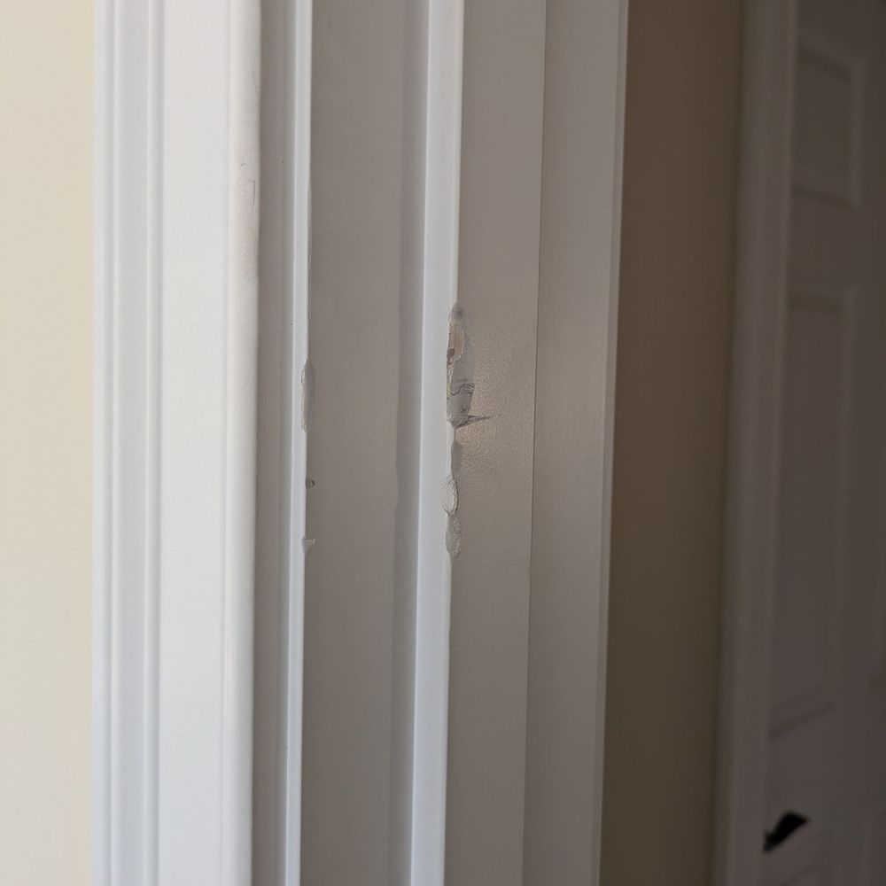 Door frame needs to be replaced. Door frame needs to be replaced.