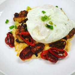 Shrimp and grits breakfast special