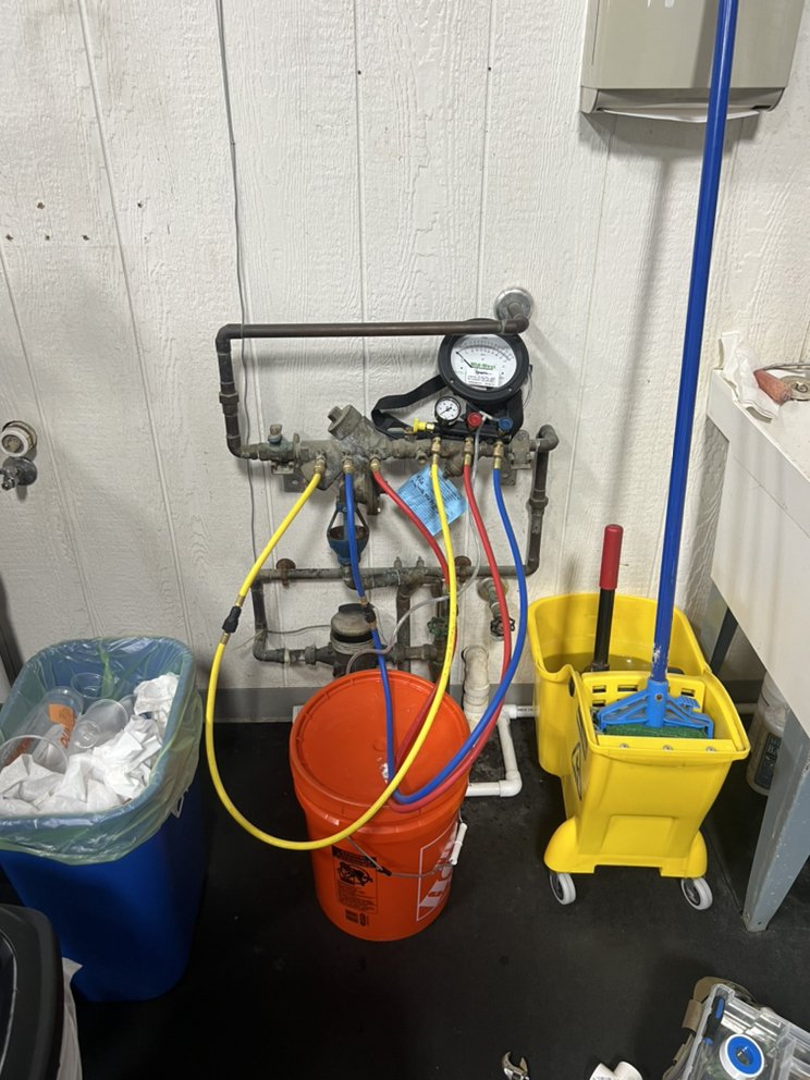 Slide of Harding Backflow Testing