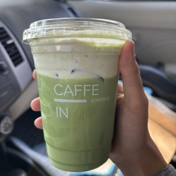 Caffe In Coffee Roasters - banana matcha latte - Coffee & Tea Near Me - Tustin, California Caffe In Coffee Roasters - banana matcha latte - Coffee & Tea Near Me - Tustin, California