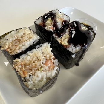 Musubi Square - Miso Salmon Crispy Soft Shell Crab - Asian Fusion Near Me - Anaheim, California Musubi Square - Miso Salmon Crispy Soft Shell Crab - Asian Fusion Near Me - Anaheim, California