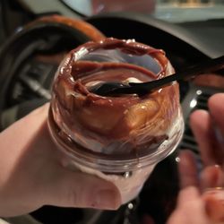 McDonald's - Dipped the lid deliberately and hot fudge so that when I grab it it will get all over my hands