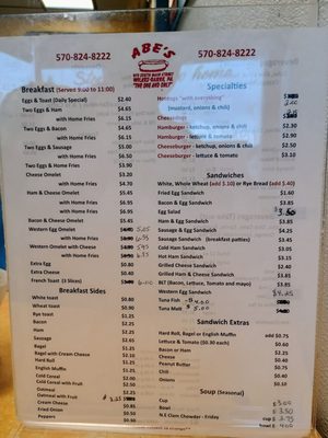 Menu photo 1 Abe's Wilkes Barre, PA Menu photo 1 Abe's Wilkes Barre, PA