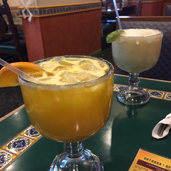 El Tapatio - Mango margarita on the rocks and a regular margarita frozen. - Mexican Near Me - Golden, Colorado El Tapatio - Mango margarita on the rocks and a regular margarita frozen. - Mexican Near Me - Golden, Colorado