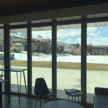 Lucky Ones Coffee - View of the patio and the park - Coffee & Tea Near Me - Park City, Utah