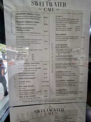 Menu photo 1 Sweetwater Cafe Charleston, SC Menu photo 1 Sweetwater Cafe Charleston, SC