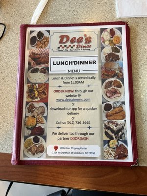 Menu photo 6 Dee's Diner Goldsboro, NC