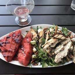 Grilled watermelon salad with chicken Grilled watermelon salad with chicken