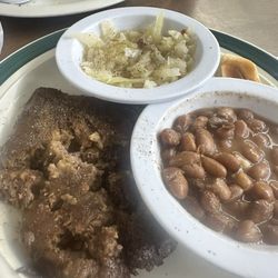 O-Henrys Restaurant - Country style steak, pintos, cabbage