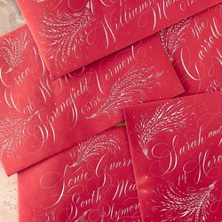 Wild Quill Calligraphy - Holiday custom calligraphy envelopes