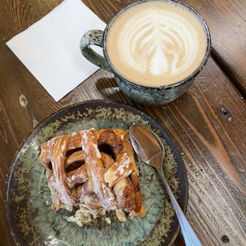 Ragamuffins Coffee House - Spanish Latte and pastry from @ragamuffin Laurel, MD - Coffee & Tea Near Me - Laurel, Maryland