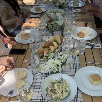 Whetstone Wine Cellars - Full spread. Lovely setting but I expected a little more. Or even dessert. - Wineries Near Me - Napa, California