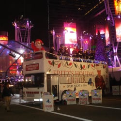 LA Double Decker - THE  "TOYS FOR TOTS " BUS WAITING FOR  MR  BARRY MANILOW TO PERFORM LIVE AT LA LIVE, NOV 28TH 2012 !