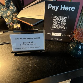 Il Brutto - Parking validation sign at the host stand - Italian Near Me - Austin, Texas