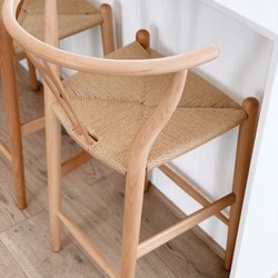 Replica Furniture - Replica Wegner Wishbone Stool as styled by Meg Caris Interiors