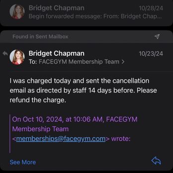 Face Gym - almost a month to properly respond and they said i had until 23rd to use the credit that i hadn't wanted and then never let me. - Skin Care Near Me - Santa Monica, California Face Gym - almost a month to properly respond and they said i had until 23rd to use the credit that i hadn't wanted and then never let me. - Skin Care Near Me - Santa Monica, California
