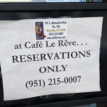 Cafe Le Reve - Reservation needed - Breakfast & Brunch Near Me - Riverside, California