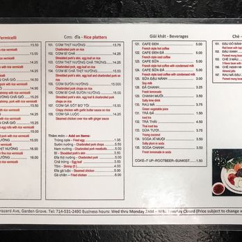 Pho 79 Restaurant - Menu (2) - Vietnamese Near Me - Westminster, California Pho 79 Restaurant - Menu (2) - Vietnamese Near Me - Westminster, California