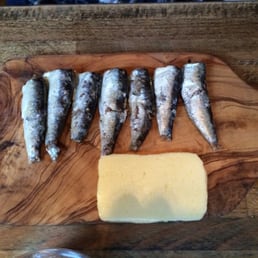 Little sardines with salted butter