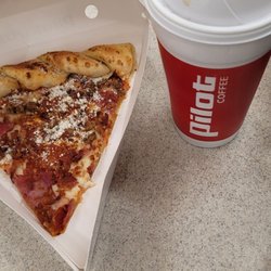 Pilot Travel Center - Mega meat grabba slice just out yum cawfee
