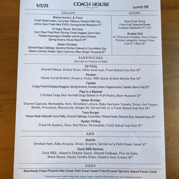 Coach House Bar & Grill - Friday lunch menu - Bars Near Me - Norfolk, Virginia Coach House Bar & Grill - Friday lunch menu - Bars Near Me - Norfolk, Virginia
