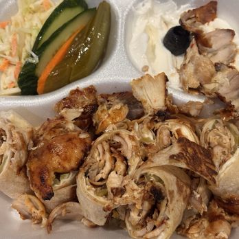 Rawsha Mediterranean Cuisine - Shawarma chicken platter - Salad Near Me - Orlando, Florida