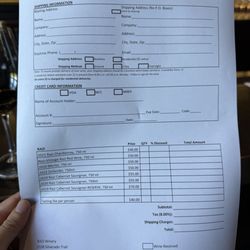 Razi Winery - 3/11/24 menu
