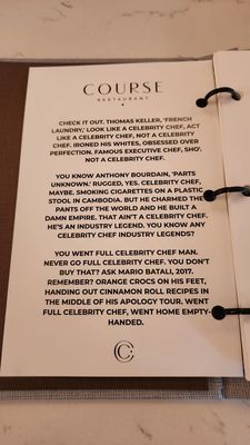 Menu photo 5 Course Restaurant Scottsdale, AZ