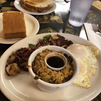 Good Day Cafe - Corned Beef Hash & Eggs with fried rice - Breakfast & Brunch Near Me - Vallejo, California