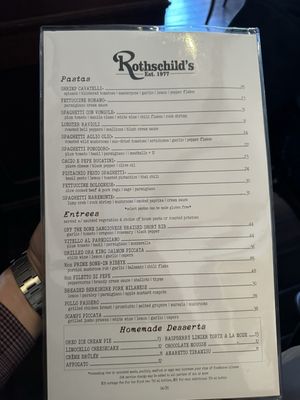 Menu photo 1 Rothschild's Corona Del Mar, CA Menu photo 1 Rothschild's Corona Del Mar, CA
