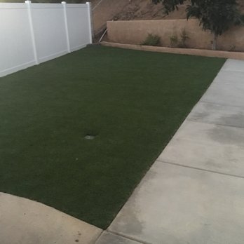 Edgar's Landscaping and General Contracting Services - Back yard - turf and new concrete with drainage system. - Landscaping Near Me