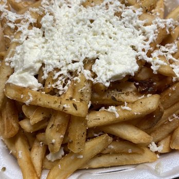 Santorini Cafe - Feta fries - Greek Near Me - Austin, Texas Santorini Cafe - Feta fries - Greek Near Me - Austin, Texas
