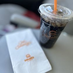Smalls Sliders - Root beer and napkin....the napkin was a great quality.