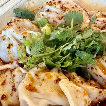 Pan Dumpling House - Szechuan Wontons in Chili Oil - Chinese Near Me - Corona, California Pan Dumpling House - Szechuan Wontons in Chili Oil - Chinese Near Me - Corona, California