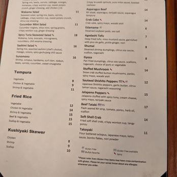 BluFish Sushi - Menu - Japanese Near Me - Glenview, Illinois BluFish Sushi - Menu - Japanese Near Me - Glenview, Illinois