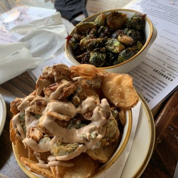 Roux On Canton - Chicken nachos and Brussels sprouts - Southern Near Me - Roswell, Georgia