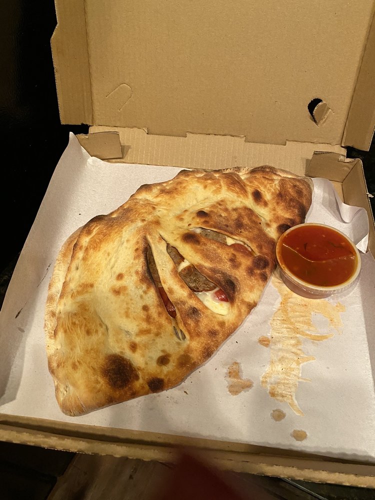 Meat calzone was HUGE Yelp