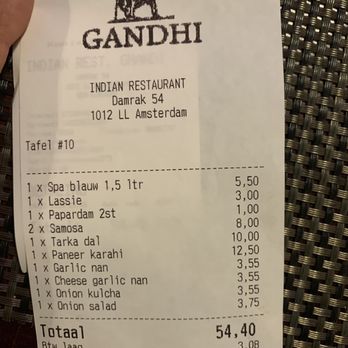 Gandhi - Here's the bill - Indian Near Me - Amsterdam, New Hampshire Gandhi - Here's the bill - Indian Near Me - Amsterdam, New Hampshire