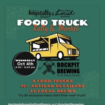 Rockpit Brewing & Distilling - Food truck event tonight at Rockpit - Breweries Near Me - Orlando, Florida Rockpit Brewing & Distilling - Food truck event tonight at Rockpit - Breweries Near Me - Orlando, Florida