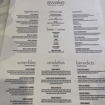 Awake - Menu - Breakfast & Brunch Near Me - Carrollton, Texas Awake - Menu - Breakfast & Brunch Near Me - Carrollton, Texas