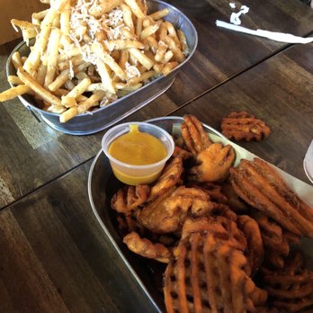 Sids Garage - Sweet potato fries and Parmesan fries! - Burgers Near Me - Meridian, Idaho Sids Garage - Sweet potato fries and Parmesan fries! - Burgers Near Me - Meridian, Idaho