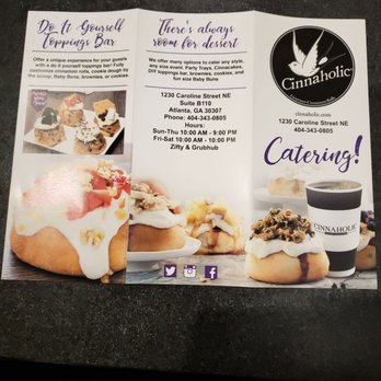 Cinnaholic - Brochure - Desserts Near Me - Atlanta, Georgia Cinnaholic - Brochure - Desserts Near Me - Atlanta, Georgia