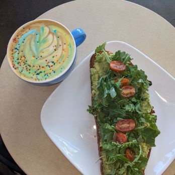 Home Coffee Roasters - Birthday Latte & Avo Toast - Coffee Roasteries Near Me - Sunnyvale, California