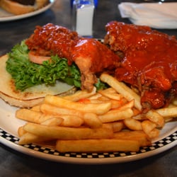 Iron Thunder Saloon - Buffalo Chicken Sandwich - According to the menu, biggest Breast in Mooresville.